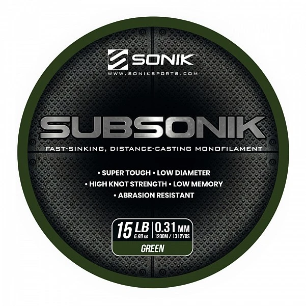 Sonik Subsonik Mono Line Green  0.31mm/1200m