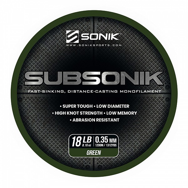 Sonik Subsonik Mono Line Green rodzaj 0.35mm/1200m - MPN: RC0003 - EAN: 5055279521324