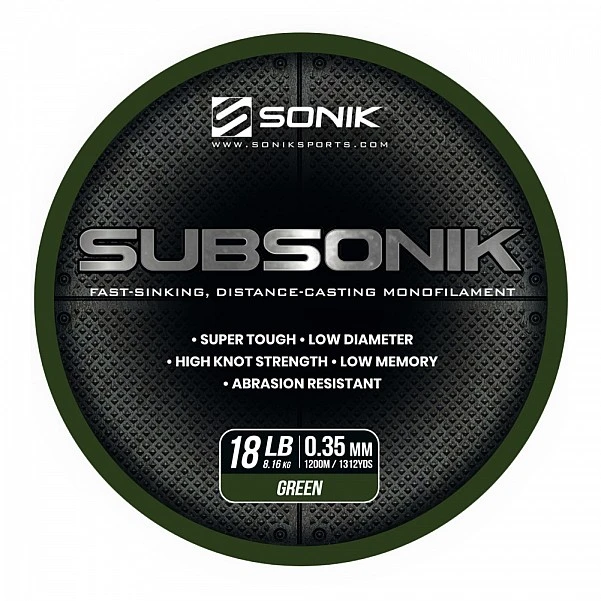 Sonik Subsonik Mono Line Green  0.35mm/1200m