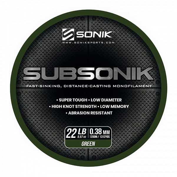 Sonik Subsonik Mono Line Green tipo 0.38mm/1200m - MPN: RC0004 - EAN: 5055279521331