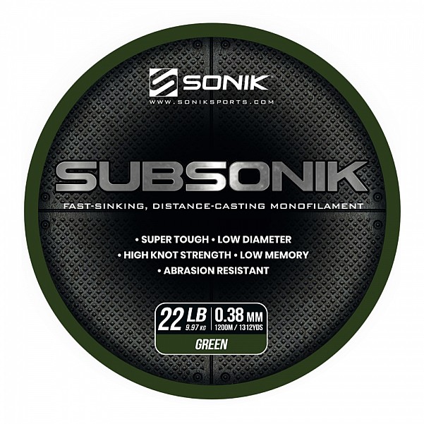 Sonik Subsonik Mono Line Green Typ 0,38mm/1200m - MPN: RC0004 - EAN: 5055279521331