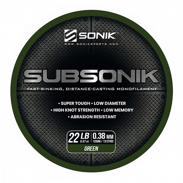 Sonik Subsonik Mono Line Green  0.38mm/1200m
