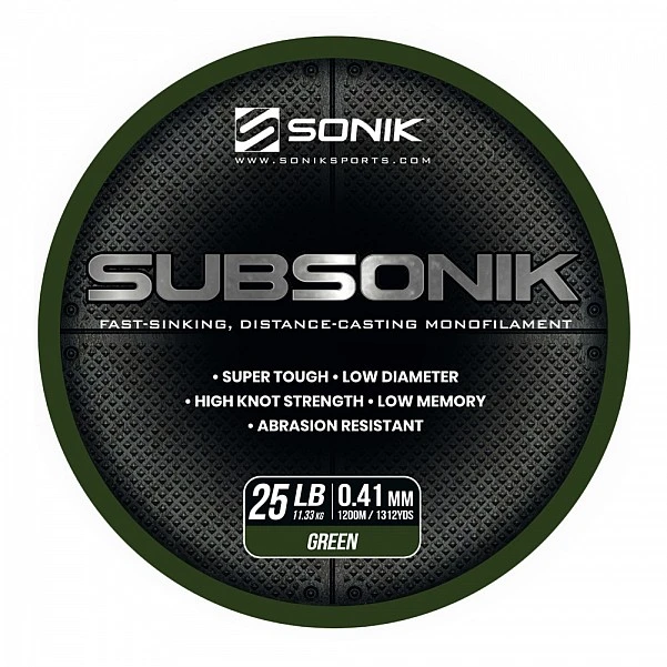 Sonik Subsonik Mono Line Green  0.41mm/1200m