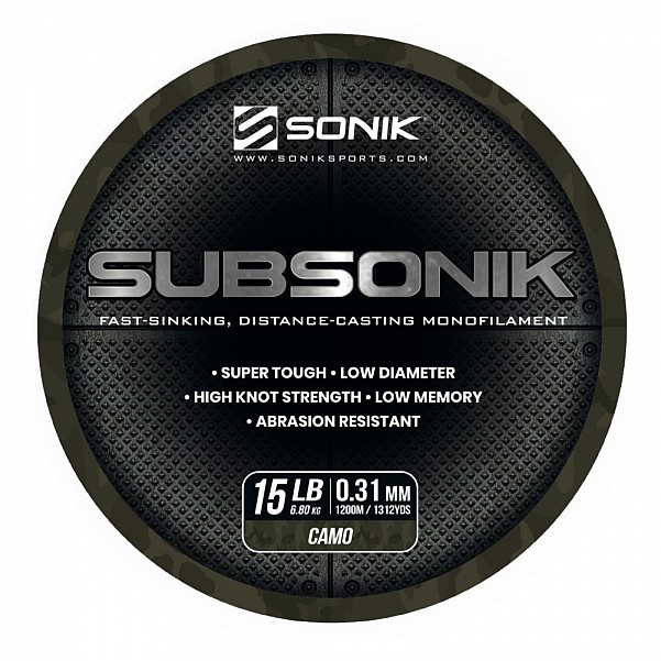 Sonik Subsonik Mono Line Camoтипу 0.31 мм / 1200 м - MPN: RC0022 - EAN: 5055279521515