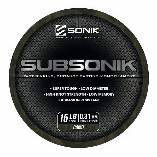 Sonik Subsonik Mono Line Camotipo 0,31 mm / 1200 m - MPN: RC0022 - EAN: 5055279521515