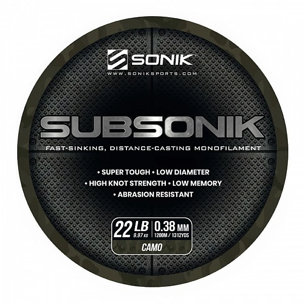 Sonik Subsonik Mono Line Camo 0.38mm/1200m