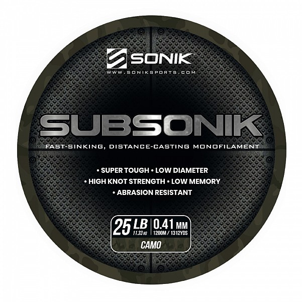 Sonik Subsonik Mono Line CamoTyp 0.41mm/1200m - MPN: RC0025 - EAN: 5055279521546