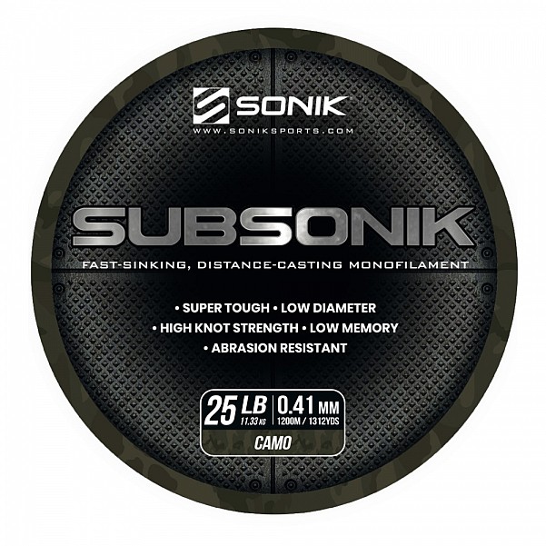 Sonik Subsonik Mono Line Camotyp 0,41mm/1200m - MPN: RC0025 - EAN: 5055279521546