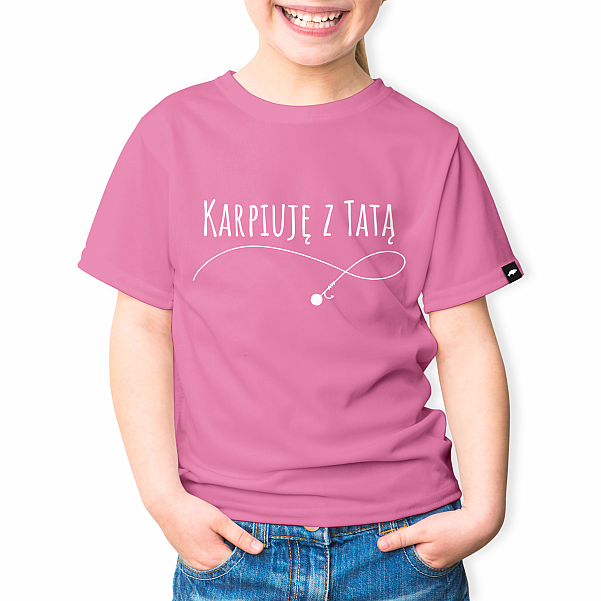 Rockworld Karpiuję z Tatą - Kids' Pink T-Shirtsize 106/116 - EAN: 200000061128