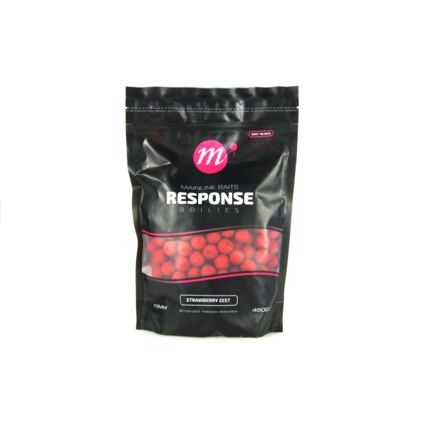 Mainline Response Range Boilies - Strawberry Zestemballage 15 mm - 450 g - MPN: M01022 - EAN: 5060509810949