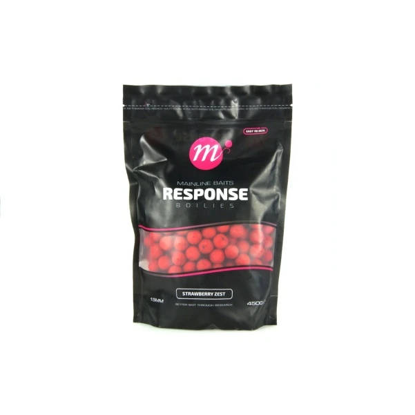 Mainline Response Range Boilies - Strawberry Zest 15 мм - 450 г