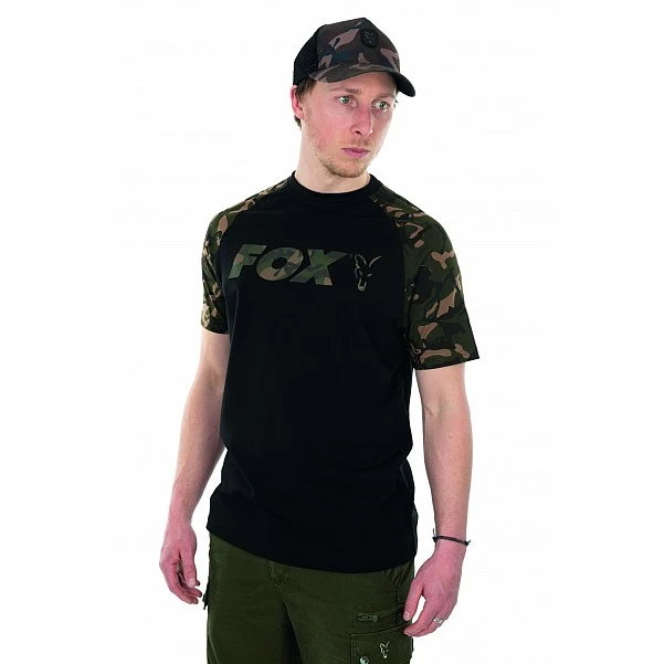 Fox Black/Camo Raglan T-Shirt M