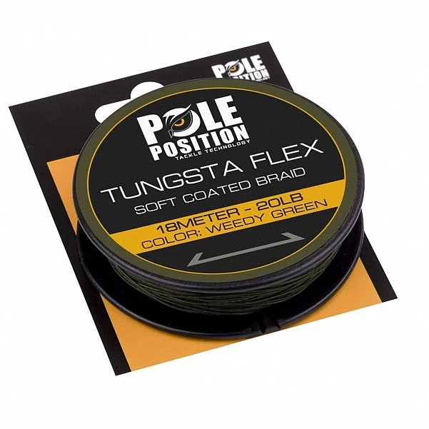 Strategy Pole Position Tungstaflex Soft Coated Braid 20lb / Weedy Green (roślinność)