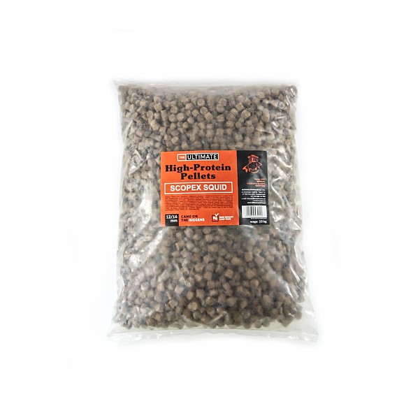 UltimateProducts High Protein Pellet - Scopex Squidvelikost mix 12/16mm / 10kg - EAN: 5903855432420
