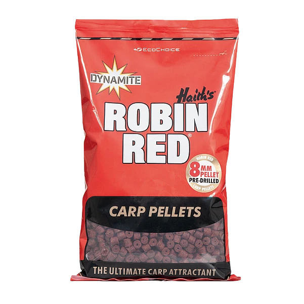 Dynamite Baits Carp Pellets - Robin Red 8 mm (z otworem)