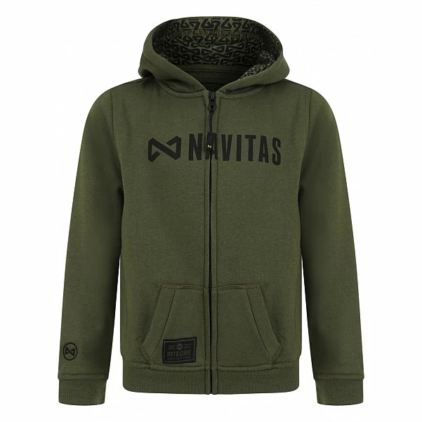 NAVITAS CORE Kids Green Zip Hoody   7/8 lat
