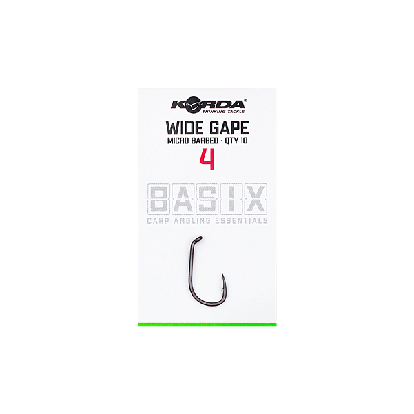 Korda Basix Wide Gape Hookstaille 4 - MPN: KBX002 - EAN: 5060660633500