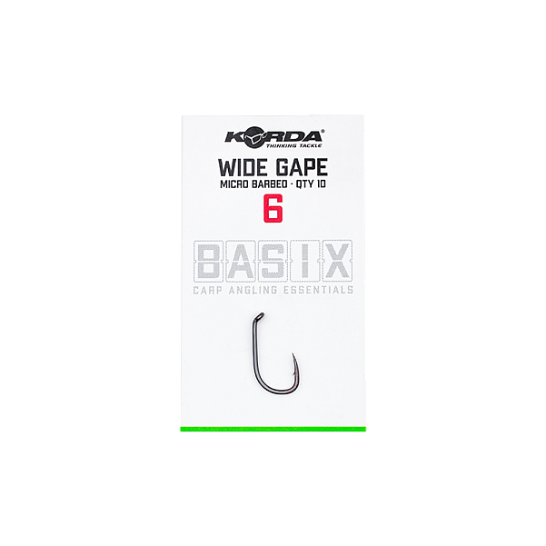 Korda Basix Wide Gape Hookstaille 6 - MPN: KBX003 - EAN: 5060660633524