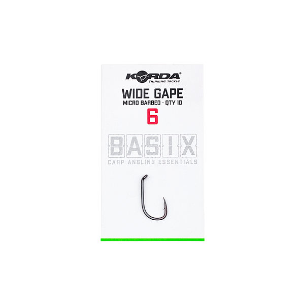 Korda Basix Wide Gape Hookstamaño 6 - MPN: KBX003 - EAN: 5060660633524