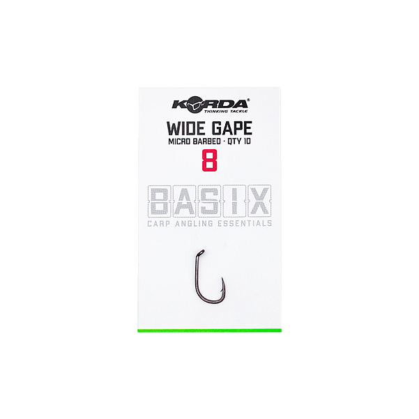 Korda Basix Wide Gape Hookstaille 8 - MPN: KBX004 - EAN: 5060660633548