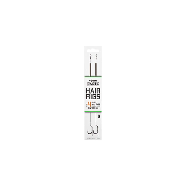 Korda Basix Hair Rig Wide Gape Barbless 4