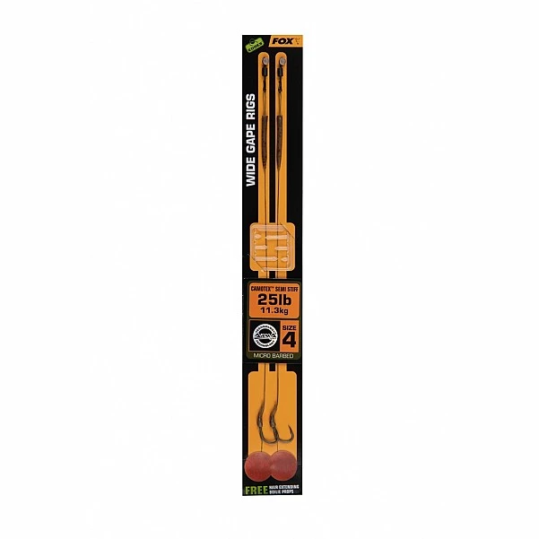Fox Edges Wide Gape Camotex Semi Stiff Ready Rigs 4 (25lb)