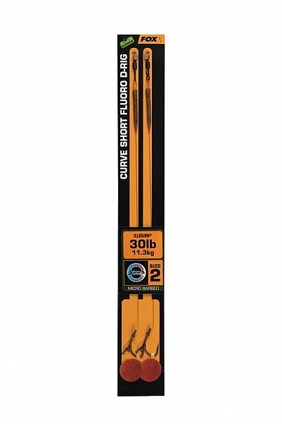 Fox Edges Curve Short Fluoro D-Rig Ready Rigs 2 (30lb)