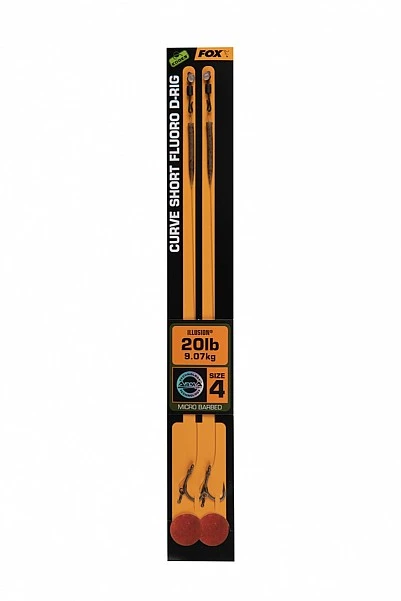 Fox Edges Curve Short Fluoro D-Rig Ready Rigs 4 (20lb)