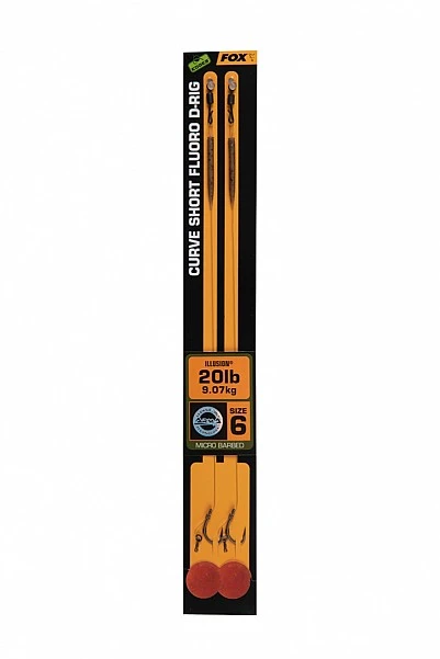 Fox Edges Curve Short Fluoro D-Rig Ready Rigs 6 (20lb)