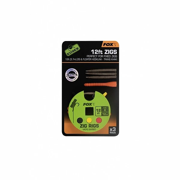 Fox Edges Zig Rig Ready Rigs 8 (12lb) / 12ft