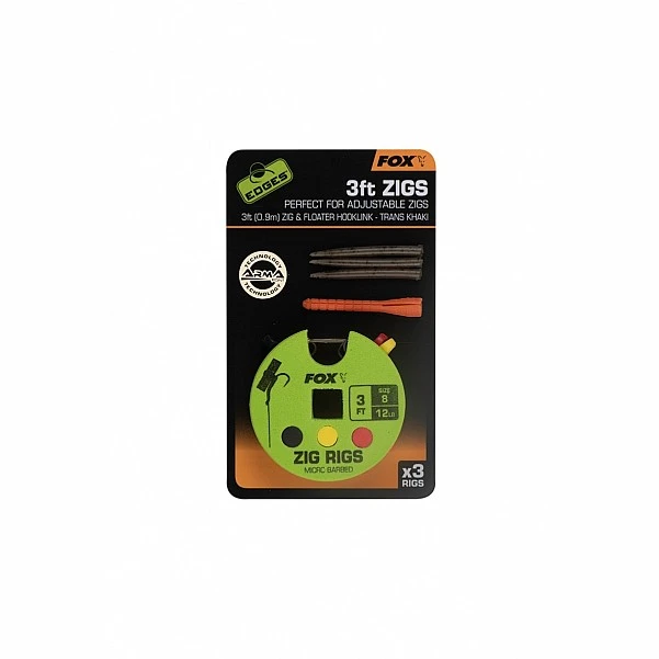 Fox Edges Zig Rig Ready Rigs 8 (12lb) / 3ft