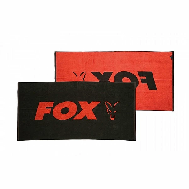 Fox Beach Towel Black and Orange