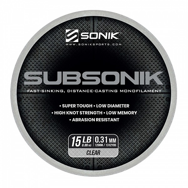 Sonik Subsonik Mono Line Cleartipo 0,31 mm / 1200 m - MPN: RC0032 - EAN: 5055279522000