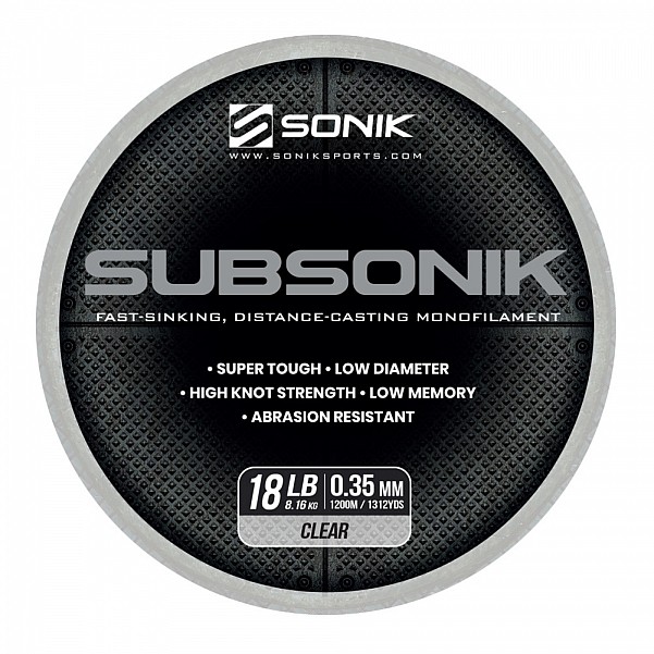 Sonik Subsonik Mono Line Cleartipo 0,35 mm / 1200 m - MPN: RC0033 - EAN: 5055279522017