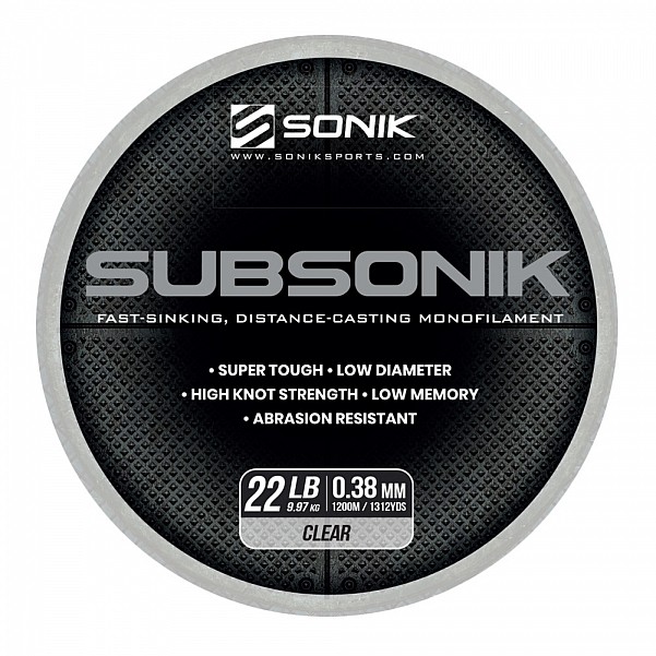 Sonik Subsonik Mono Line Cleartipo 0.38mm/1200m - MPN: RC0034 - EAN: 5055279522024