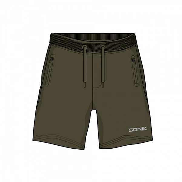 Sonik Green Fleece Shorts  L