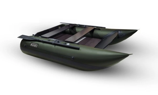 NawiPoland CAT 220 Inflatable Boat  - katamaran zielony/podłoga pełna + usztywnienia ALU