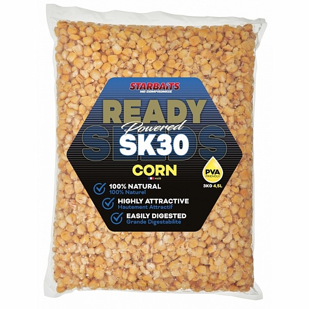 Starbaits Ready Seeds Corn - SK30 opakowanie 3kg - MPN: 72018 - EAN: 3297830720186