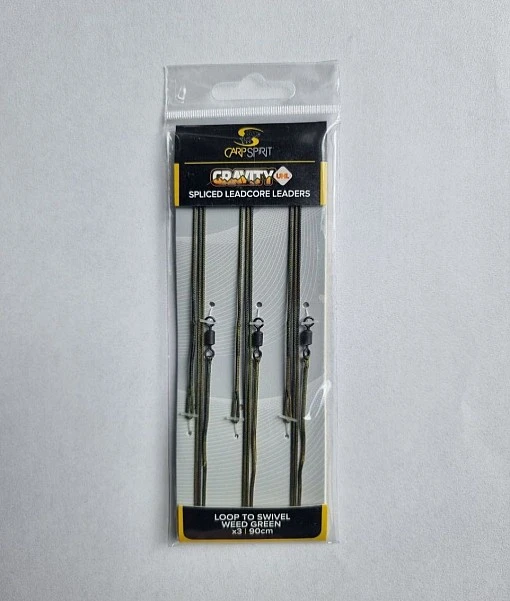 Carp Spirit Gravity Leadcore Leader with Swivel Weed Green (roślinność)