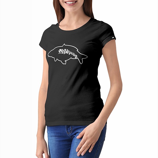 Rockworld T-Shirt Obrys Karpia Czarny DamskiGröße S