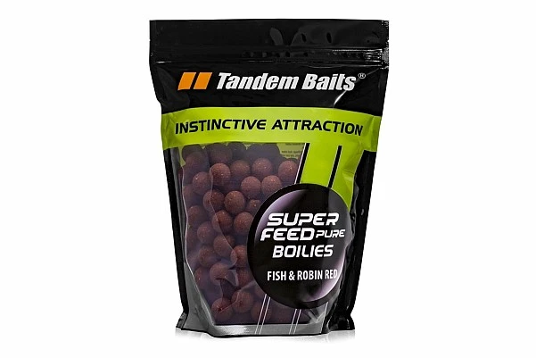 TandemBaits SuperFeed Pure Boilies - Fish and Robin Red 18 mm / 1 kg