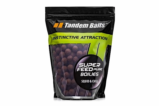 TandemBaits SuperFeed Pure Boilies - Squid and Chili  18 mm / 1 kg