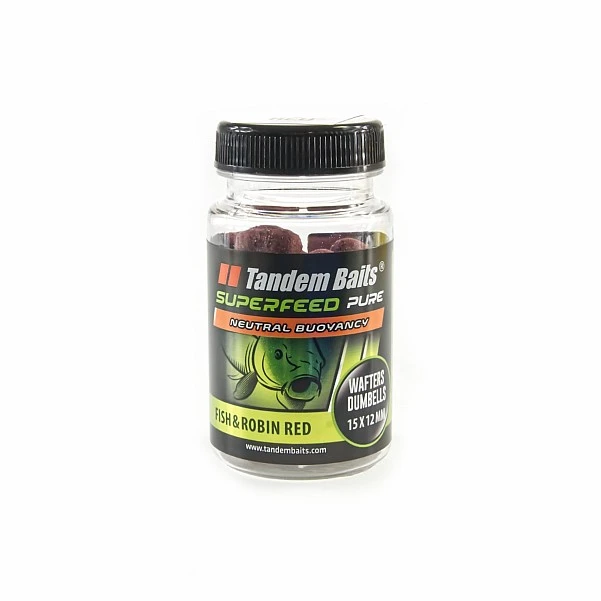 TandemBaits SuperFeed Pure Dumbells Wafters - Fish and Robin Red 12/15 мм / 30г