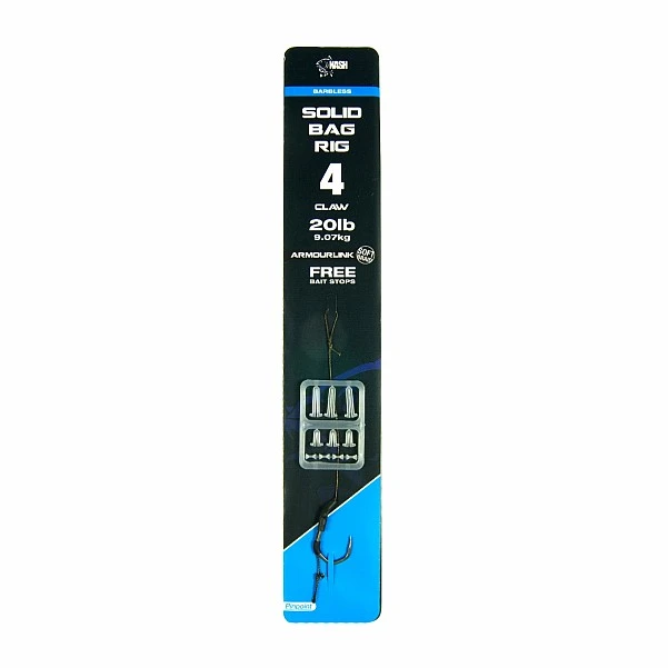 Nash Ready Rigs Solid Bag Rig (Barbless) 4 (bezzadziorowy)