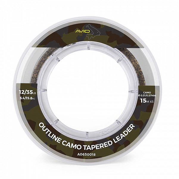 Avid Carp Outline Camo Tapered Leadersśrednica 0.31mm/0.57mm - MPN: A0630018 - EAN: 5056317720778