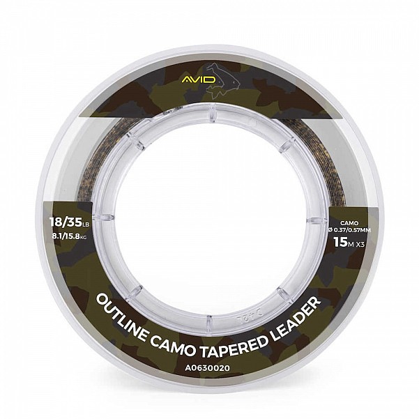 Avid Carp Outline Camo Tapered Leadersprůměr 0,37mm/0,57mm - MPN: A0630020 - EAN: 5056317720815