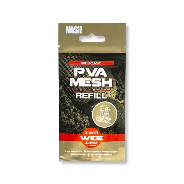 Nash Webcast Ultra Weave PVA Refill Wide (model 2023)velikost 37mm x 3m (Široký) - MPN: T8671 - EAN: 5055108986713