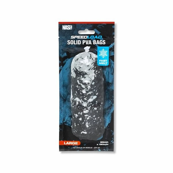 Nash Speedload Solid PVA Bag Large (Fast Melt) 85mm x 180mm (Large)