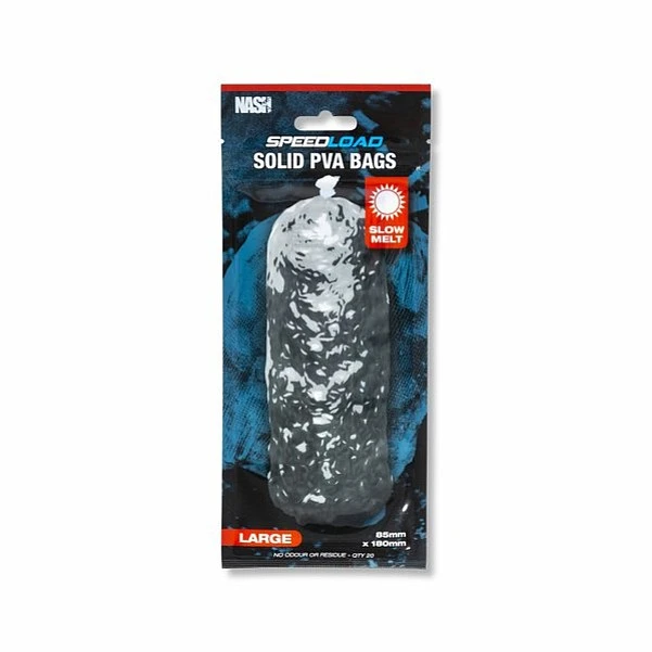 Nash Speedload Solid PVA Bag Large (Slow Melt) 85mm x 180mm (Large)