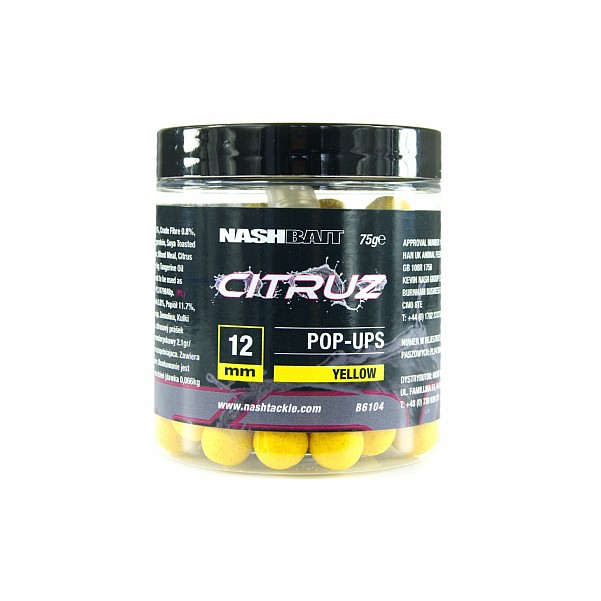 Nash Citruz Yellow Pop Upssize 12mm - MPN: B6104 - EAN: 5055108861041